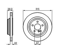 2x Disco freno ventilato 0 986 478 966 BOSCH per MERCEDES-BENZ CLASSE S