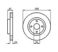 2x Disco freno ventilato 0 986 478 989 BOSCH per MAZDA 323 S VI Tre volumi