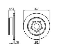 Disco freno BOSCH 0 986 479 023 posteriore, ventilato, 1 pezzo
