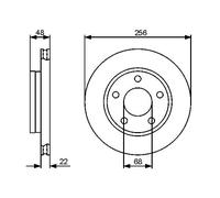 Bosch BD1325 Dischi freno, 1 set di 2 dischi