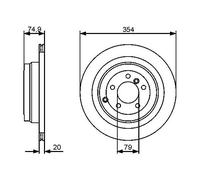 2x Disco freno ventilato 0 986 479 479 BOSCH per LAND ROVER RANGE ROVER III