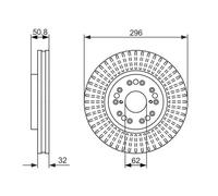 Disco freno BOSCH 0 986 479 485 anteriore, ventilato, 1 Pezzo