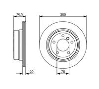 BOSCH 0 986 479 496 Disco freno