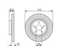 2x Disco freno ventilato 0 986 479 619 BOSCH per TOYOTA CELICA Coupé