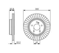 BOSCH 0 986 479 653 Disco freno