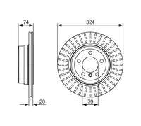 BOSCH 0 986 479 671 Disco freno