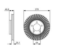 Disco freno BOSCH 0 986 479 699 anteriore, ventilato, altamente carbonizzato, 1 Pezzo