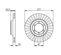 2x Disco freno ventilato 0 986 479 702 BOSCH per HYUNDAI GALLOPER I GALLOPER II