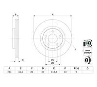 BOSCH 0 986 479 745 Disco freno