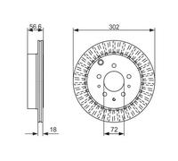 2x Disco freno ventilato 0 986 479 757 BOSCH per MAZDA CX-7