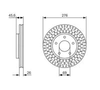 1X Disco freno BOSCH 0 986 479 783 per DODGE CALIBER 2 2006-2011