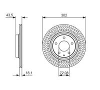 Bosch Disco freno 0 986 479 796 – Ventilato posteriore – Set di 2 dischi – ECE-R90 per Mazda RX-8
