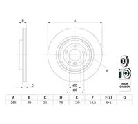 BOSCH 0 986 479 F68 Disco freno