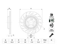 BOSCH 0 986 479 H40 Disco freno