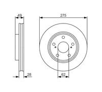 BOSCH 0 986 479 R58 Disco freno
