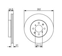 2x Disco freno ventilato 0 986 479 R80 BOSCH per HONDA CRX III JAZZ III