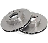 2x Disco freno ventilato 16154 A.B.S. per JAGUAR DAIMLER