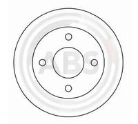 2x Disco freno ventilato 16156 A.B.S. per NISSAN MICRA I