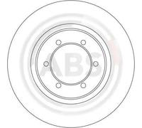 2x Disco freno ventilato 16168 A.B.S. per MITSUBISHI PAJERO II L200