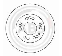 2x Disco freno ventilato 16208 A.B.S. per MITSUBISHI SIGMA SPACE RUNNER