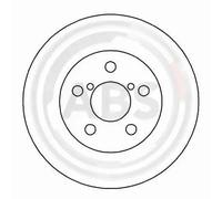 2x Disco freno ventilato 16554 A.B.S. per TOYOTA RAV 4 I RAV 4 I Cabrio