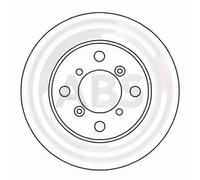 ABS All Brake Systems Disco freno anteriore 16625 ventilato 235 mm per Suzuki Baleno