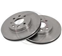 2x Disco freno ventilato 16927 A.B.S. per DAEWOO CHEVROLET