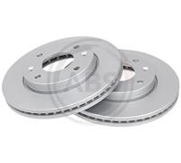 2x Disco freno ventilato 17199 A.B.S. per HYUNDAI KIA