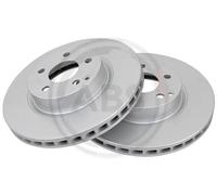 2x Disco freno ventilato 17403 A.B.S. per MERCEDES-BENZ CLASSE E CLS