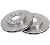 2x Disco freno ventilato 17536 A.B.S. per HONDA CIVIC VII Hatchback