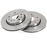 2x Disco freno ventilato 17799 A.B.S. per SUZUKI SWIFT III
