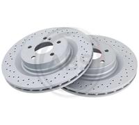 2x Disco freno ventilato 18485 A.B.S. per MERCEDES-BENZ CLASSE C Coupé CLASSE C