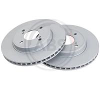 2x Disco freno ventilato 18572 A.B.S. per SUZUKI SWIFT V BALENO