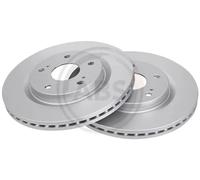 2x Disco freno ventilato 18813 A.B.S. per SUZUKI SWIFT V