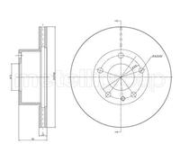2x Disco freno ventilato 23-0061 METELLI per AUDI 80 B3 Tre volumi 100 C3 Avant