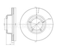 2x Disco freno ventilato 23-0237 METELLI per LAND ROVER RANGE ROVER I
