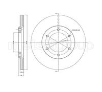 2x Disco freno ventilato 23-0247 METELLI per NISSAN RENAULT