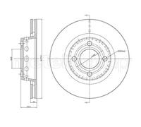 2x Disco freno ventilato 23-0330 METELLI per AUDI COUPE B3 80 B4 Tre volumi