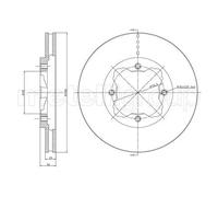 2x Disco freno ventilato 23-0360 METELLI per HONDA ROVER