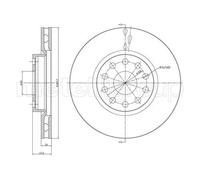 Metelli Disco freno 23-0409C ventilato anteriore per Alfa Romeo 166 2.0 T.S.