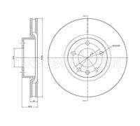 2x Disco freno ventilato 23-0441 METELLI per OPEL OMEGA B OMEGA B Familiare