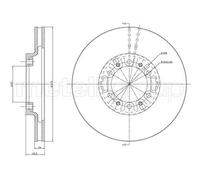 2x Disco freno ventilato 23-0463 METELLI per MITSUBISHI PAJERO II L200