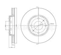 Disco Freno Metelli 23-0467C per Mitsubishi Volvo Assale Anteriore