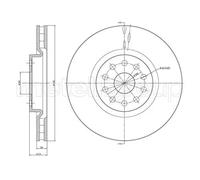 2x Disco freno ventilato 23-0506C METELLI per LANCIA ALFA ROMEO