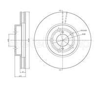 METELLI 2X Disco Freno Anteriore Ø260 Ventilato Per Toyota Avensis Station Wagon