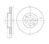 2x Disco freno ventilato 23-0550C METELLI per RENAULT LAGUNA I SAFRANE I