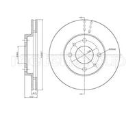 2x Disco freno ventilato 23-0553 METELLI per LADA KALINA Hatchback 110 112 111