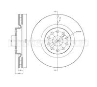 2x Disco freno ventilato 23-0611C METELLI per LANCIA THESIS
