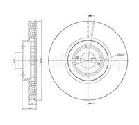 Disco Freno Metelli 23-0638C per Toyota Assale Anteriore