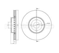 2x Disco freno ventilato 23-0639C METELLI per TOYOTA COROLLA Familiare